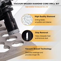 SENMINE Ensemble de forets diamantés multi-usages brasés sous vide pour marbre, porcelaine, granit, carrelage, perçage rapide 75 mm