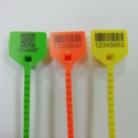 Fábrica al por mayor marca GINO autoblocante sello de seguridad Cable Tie amarillo PP Material código QR Número de serie 205mm/8 "ROHS