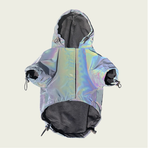 Produttore vendita diretta ad alta visibilità piccolo cucciolo di cane moda iridescente colore luce riflettente giacca abbigliamento abbigliamento - Product Image 2