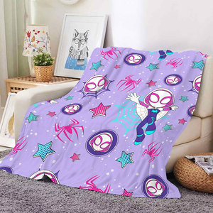 Nouvelle couverture douce et confortable à motif de super-héros et amis de dessins animés, idéale pour lit, canapé, ou comme jeté de voyage pour voiture - Product Image 4
