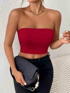 เสื้อครอปท็อปแบบใหม่ 255 แบบ โชว์สะดือและดีไซน์ไร้สาย - Product Image 6