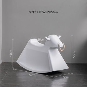 Chaise berçante d'animal de dessin animé d'enfants en plastique durables de vente chaude pour l'appartement d'école de jardin d'enfants - Product Image 2