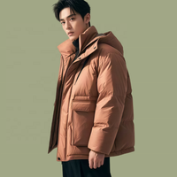 Jaket Ski musim dingin pria, mantel bulu angsa Ski cuaca dingin tahan air ritsleting Formal bebek Premium ukuran Plus 800FP musim dingin