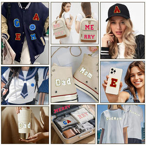 Розово-черная нашивка-буква для пришивания, плоская вышитая нашивка-буква для одежды и аксессуаров, нашивки для пришивания - Product Image 5