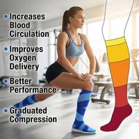 Chaussettes de compression personnalisées pour hommes et femmes, athlètes, course à pied, marathon, basketball, football, gym, récupération, OEM