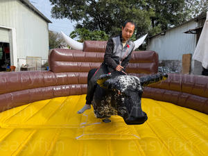 Máquina de Toro Mecánico de Grado Comercial de Alta Resistencia con Capacidad de 150 kg y Brincolín Inflable para <span class=keywords><strong>Alquiler</strong></span> a <span class=keywords><strong>Precio</strong></span> de Fábrica - Product Image 6