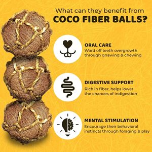 Juguete Masticable <span class=keywords><strong>para</strong></span> Mascotas Pequeñas, <span class=keywords><strong>Bola</strong></span> Masticable Duradera de Fibra de Coco <span class=keywords><strong>para</strong></span> <span class=keywords><strong>Roedores</strong></span>, Cobayas, Hecha de Bambú con Hojas de Alfalfa y Albaricoque <span class=keywords><strong>para</strong></span> Conejos - Product Image 3