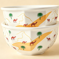 Série de vaisselle arabe du Moyen-Orient, bol à noix et biscuits en porcelaine, design chameau et palmier, bol à dessert en céramique pour chocolat