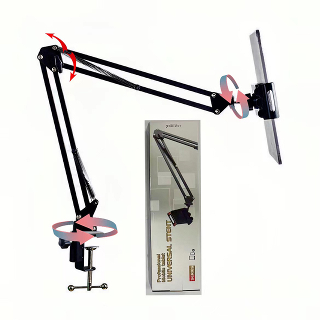 360 Degree Rotatable Long Arm Lazy Adjustable Desktop Universal Mobile Phone Tablet Stand Holder