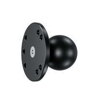 Adaptateur à tête sphérique en alliage d'aluminium de 1,5 pouce avec plaque ronde compatible avec le bras à double douille de taille C RAM pour support