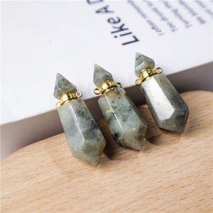 Pendentif Bouteille de Parfum en Cristal Naturel Labradorite Sculpté à la Main, Bijou Élégant pour Parfum, Décoration, Cadeau, Vente en Gros - Product Image 4