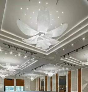 Nouveau design plafond luxe suspension décoration moderne grand lustre moderne suspension en verre suspension suspension