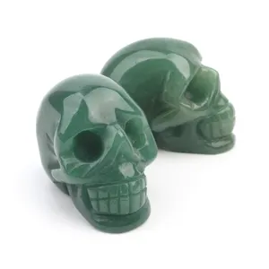 Рейки Исцеление камни полированный резной 2 дюймов Кристальные черепа красный Goldsand черепа зеленый авантюрин черепа