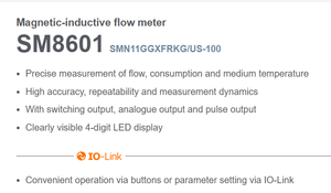 IFM SM8601 เครื่องวัดการไหลแบบแม่เหล็กเหนี่ยวนำพร้อมหน้าจอดิจิตอล ตัวเครื่องทำจากสแตนเลส สำหรับการไหลเวียนของน้ำในอุตสาหกรรม - Product Image 3