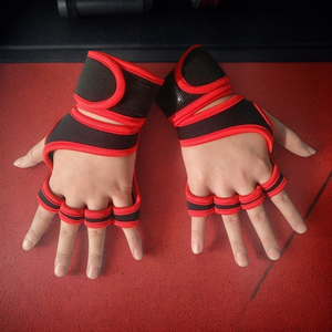 Guantes de Levantamiento de Pesas Ventilados con Protección para la Palma y Logotipo Personalizado, Guantes de Gimnasio Acolchados Gruesos para Entrenamiento - Product Image 2