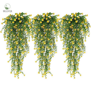 Fleurs suspendues feuilles artificielles résistantes aux UV rotin pour mur maison jardin mariage décoration de noël fleur plafond suspendu - Product Image 6