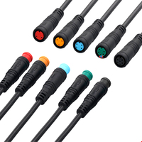 Kabel Konektor Mini-USB 12V Tahan Air PVC Berinsulasi M6 M8 untuk Mobil 2/3/4/6 Pin Steker Jantan Betina