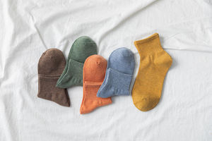 Men's Ankle <b>Socks</b> Solid Color Knitted Cotton Breathable Daily Wear Spring Summer Thin Fit White Gray Black Green Blue <b>Orange</b> - Product Image 2