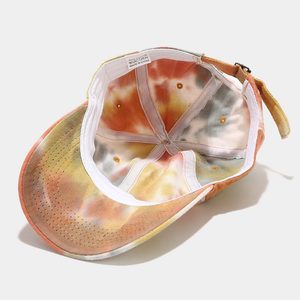 Berretto da Baseball Tie-dye personalizzato in cotone Vintage semplice da uomo sportivo estivo all'aperto con Logo ricamato - Product Image 5
