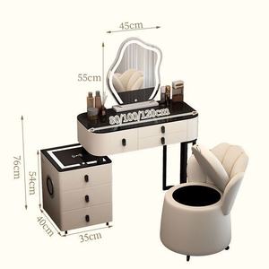 Nieuwe Kaptafel Voor Make-Up Dressoir Led Spiegel Mdf Make-Up Moderne Kaptafel Verbeterde Schoonheid Slaapkamer Hotel Huis - Product Image 1