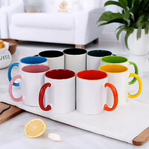 Venta al por mayor sublimación en Blanco 11oz Taza de cerámica sublimación blanca café 11oz tazas sublimación tazas de cerámica para regalo - Product Image 1