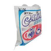 Sac tissé en PP mélangé pour céréales et semences 5kg-40kg Jaune Rose Logo personnalisé Cordon de serrage