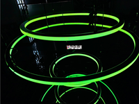 Anneau de treuil cinétique DMX scène levage LED bande cercle anneau lumière pour discothèque fête Disco