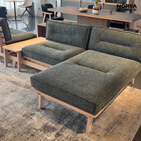 Canapé modulaire NORYA en tissu avec base en bois massif pour ensemble de canapés, meubles de salon