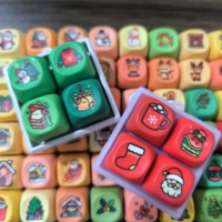 Keycaps de Noël Design Fidget Clicker pour Clavier, en PBT Durable avec Sublimation par Teinture, Porte-clés Anti-stress, Jouet Cadeau