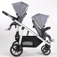 Poussette Bébé 4 en 1 Poussette Double Usage Peut S'asseoir-S'allonger-Léger Pliable-Poussette Double Nouveau-Né