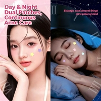 Leici Fashion Glitter Facial Lifting Acne Patch Star Heart Blemish Hypoallergenic untuk Penutup Noda Wajah, Perawatan Kulit, Grosir