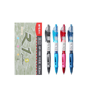 Stylo gel Gp1008, bleu, noir, rouge, type à pression, pour enseignants, médecins, étudiants, usage au bureau, 4 couleurs disponibles - Product Image 2