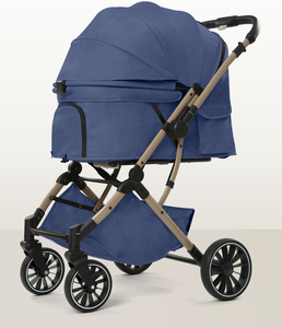2025 pliable 3 en 1 4 roues <span class=keywords><strong>poussette</strong></span> pour animaux de compagnie avec poignée réversible <span class=keywords><strong>poussette</strong></span> pour <span class=keywords><strong>chien</strong></span> avec fonction étanche réglable pour animaux de compagnie - Product Image 4