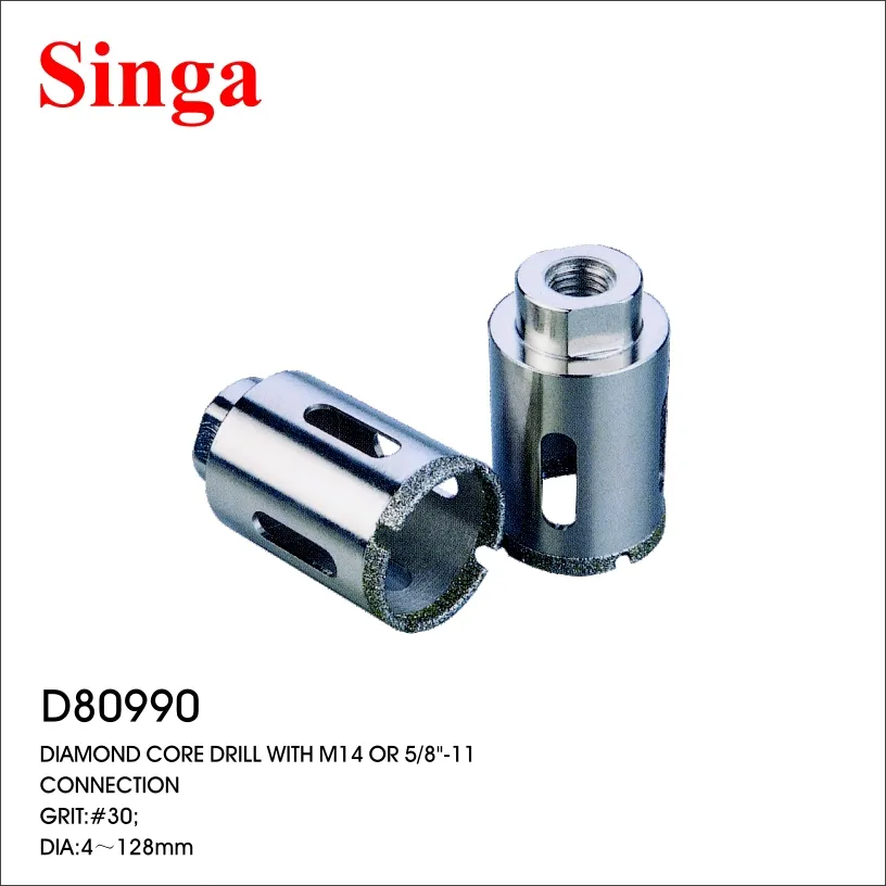 Singa D80990 Hole Saw Diamond Core Drill With M14 Or Connection