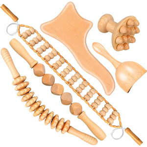 <span class=keywords><strong>Rodillo</strong></span> de Masaje de Celulitis de Madera para el Cuerpo - Herramienta Manual para Alivio Muscular, Drenaje Linfático y Escultura Corporal - Product Image 4