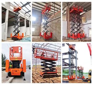 Elevador de tijera hidráulico portátil sobre orugas 11,8 M 13,6 M plataforma de trabajo aéreo para uso interior/exterior - Product Image 6