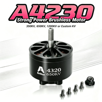 Moteur brushless A4320 650KV à couple élevé pour drone FPV 7-9 pouces longue portée, moteur 12N14P pour quadricoptère de course UAV cinématique