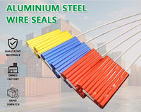 Sello de Seguridad Metálico Desechable ZL-S026, de Aluminio y Acero Galvanizado, con Cable de Alambre, de Alta Resistencia y Cierre Unidireccional