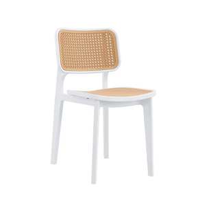 Nordic Stacking Restaurant PP Plastic Cane Rattan Outdoor Garden Household Dining <b>Chairs</b> - Product Image 2