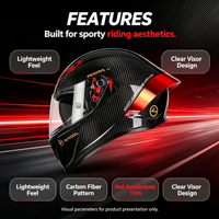 Casque de moto intégral professionnel en fibre de carbone 3K, homologué DOT ECE, ultra léger, casque de course, logo personnalisé