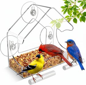 Nouvelle mangeoire à oiseaux pour fenêtre avec ventouses, bol à nourriture pour oiseaux suspendu à l'extérieur, mangeoire pour oiseaux - Product Image 1