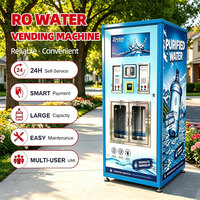 Distributeur d'eau automatique solaire de haute qualité avec paiement par pièces, carte et QR, antivol, kiosque de distribution d'eau potable 24h/24