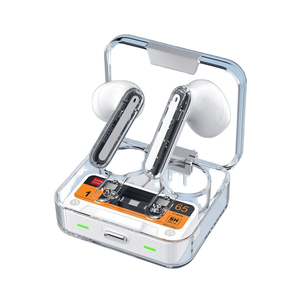 Sáng Tạo Đơn Giản Trong Suốt Mát Mô Hình Tư Nhân TWS Không Dây Cho <span class=keywords><strong>Bluetooth</strong></span> Earbuds Tuổi thọ Pin Dài 5.4 LED Chỉ Số Trong Tai - Product Image 1