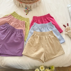 Elastic Waist Shorts For Women Summer Breathable Casual High Waisted Pants In Pink Purple Blue Beige Yellow Sizes S M L - Product Image 2