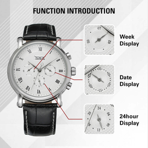 Cina produttore JARAGAR casual vigilanza degli uomini <span class=keywords><strong>cinturino</strong></span> in vera <span class=keywords><strong>pelle</strong></span> 24 ore <span class=keywords><strong>orologio</strong></span> da polso <span class=keywords><strong>automatico</strong></span> - Product Image 4