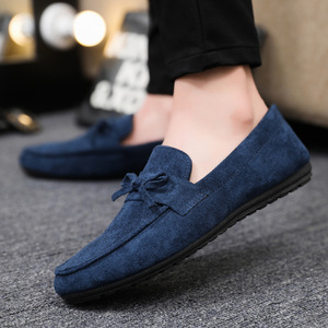 Zapatos Mocasines Casuales de Moda para Hombre, Parte Superior de Gamuza Transpirable, Punta de Tela Elástica con Estampado, para Primavera, Verano, Otoño e Invierno - Product Image 5
