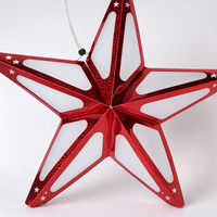 Ornement suspendu étoile pentagramme en PVC découpé au laser 3D, décoration festive pour anniversaires, centres commerciaux et scènes de fête, vente en gros