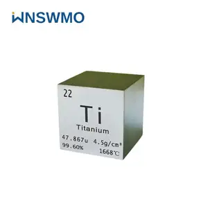 Titanium Metal 25.4mm 1 Inch Density Cube 99.9% for Element Collection