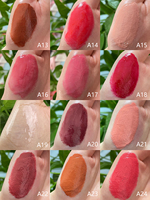 Brillo Labial Vegano con Sabor, Etiqueta Privada, Efecto Diamante que Cambia de Color, Voluminizador de Labios, Brillo Labial Hidratante con Acabado Brillante