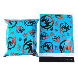 Custom Logo Blue Envelope Packaging Bag Biodegradable Poly Strong Adhesive Mailer Courier Bag Apparel Shipping Bag - Product Image 4